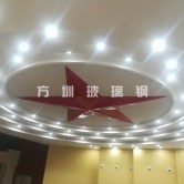 海南省武警总队定制玻璃钢五角星造型雕塑装饰礼堂